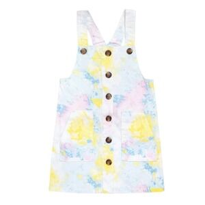 Wonder Nation Kids Girls Tie Dye Denim Overall Dress Size 4T